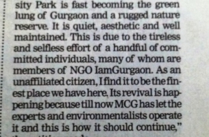 Online petition asks MCG not to take over Biodiversity Park (TOI, 24th August)