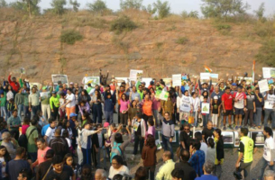 Gurugram’s own Chipko movement: 1,200 residents protest to protect Aravali Biodiversity Park