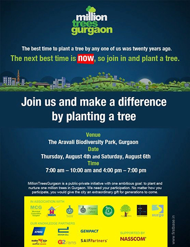 2011-8 Million Trees Gurgaon plantation event at BDP