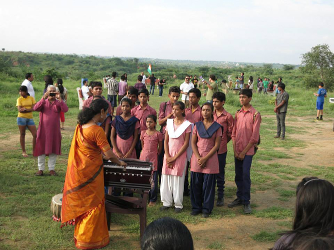 2013-8-15 Nukkad natak on environment crisis and awareness songs on Aug 15th at bdp.