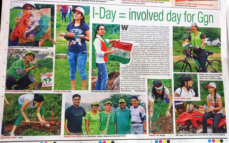 2013-8-15 Thank you Piyali and Shalini for making the long trip to be a part of our celebrations and this wonderful coverage via Gurgaon Times