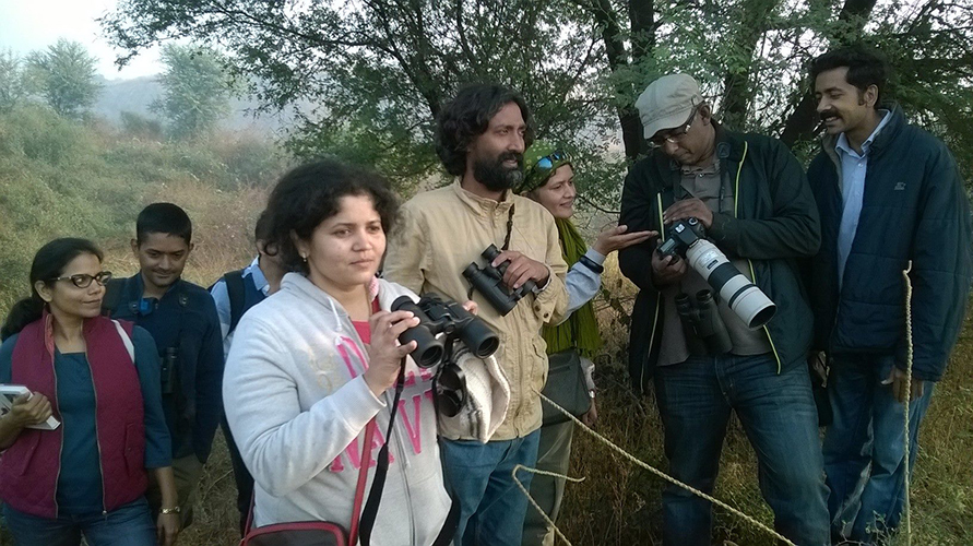 2015-11-29 bird walk with with Piyush and Sourojit