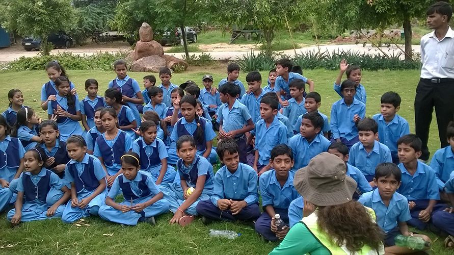 2015-7-29 Happy school DLF Phase 1 came for the free planting by school children to BDP